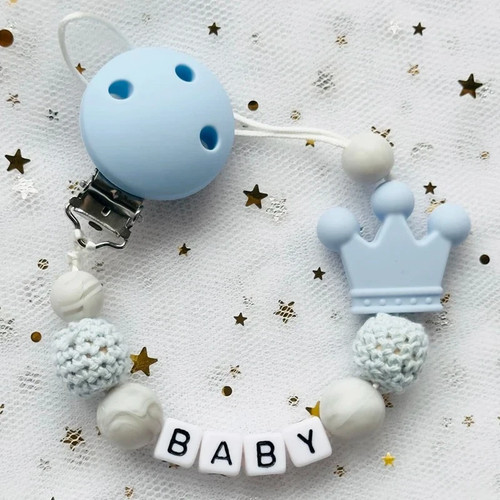 Personalised dummy clip - personalised, wooden