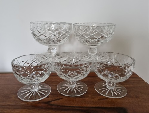 Cut glass crystal footed - crystal,