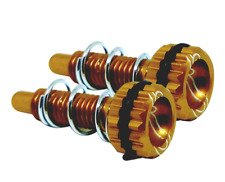 CSP TRIALS BIKE BRAKE AND CLUTCH LEVER BITE POINT FREE PLAY ADJUSTERS GOLD PAIR