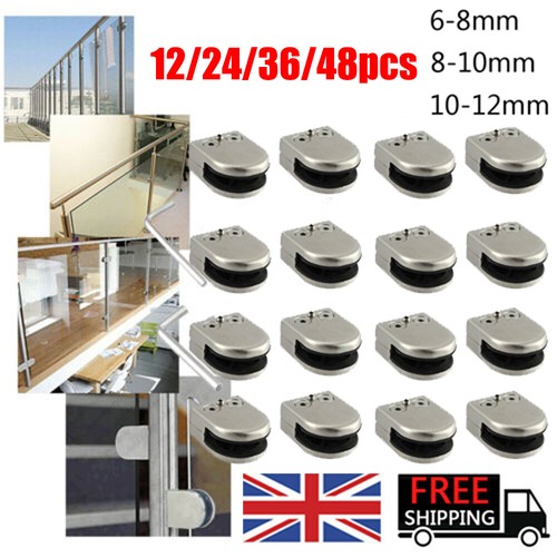 48x glass clamp stainless - clamp,