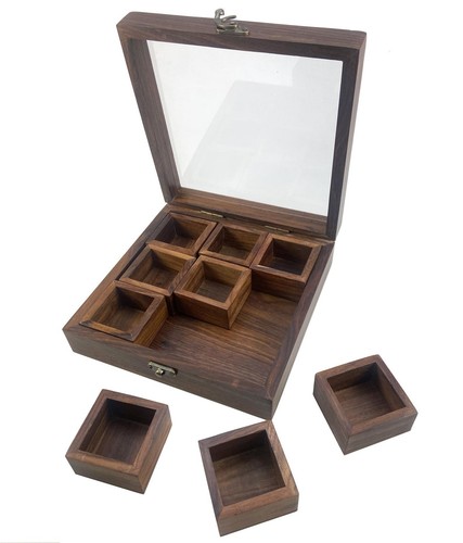 Authentic wooden spice box - authentic,