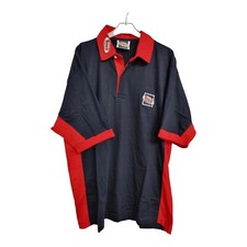 Tetley's Bitter Rugby Style Polo Shirt  vtg One Sz Fits Xl Embroidered Logos