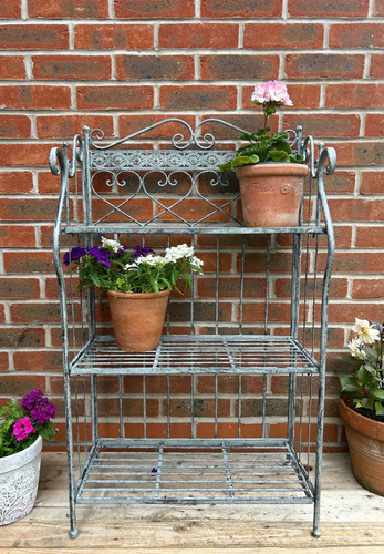 Country grey three tier - tier, ornate