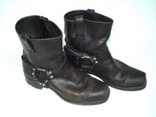 MENS FRYE HARNESS 8.5 SQUARE-TOE ENGINEER BOOTS SIZE 10 – WELL WORN IN