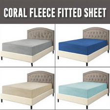 Teddy Fleece Fitted Bed sheets 30cm Deep Ultra Soft Cosy Warm Single Double Size