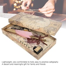 Feather Pen Set Gold Head