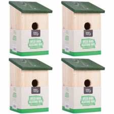 4 x BIRD NESTING NEST BOX