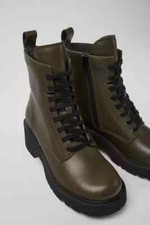 Camper Leather Milah Boots Green Ladies Chunky Heel Winter Autumn Shoes Urban