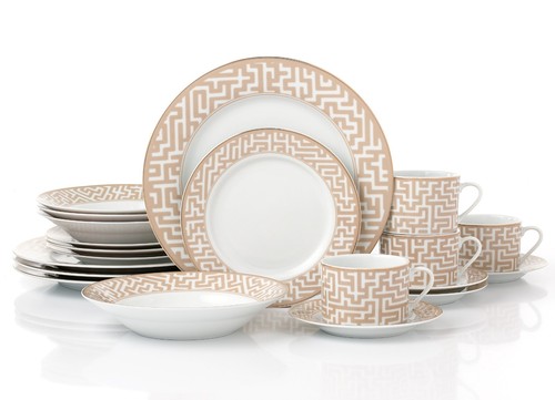 20pc mosaic cream gold - mosaic,