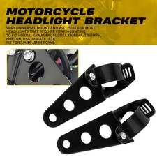 2PCS Universal Motorcycle Headlight Brackets Fork Mount Holder Kit For 36mm-48mm