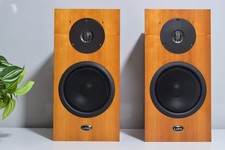 LINN KATAN LOUDSPEAKERS IN CHERRY FINISH. WITH REAR LINK BOARDS. CLEAN EXAMPLES.
