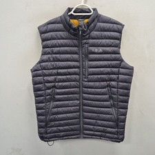 Rab Microlight Down Steel Grey Puffer Padded Nikwax Vest Gilet Bodywarmer XL