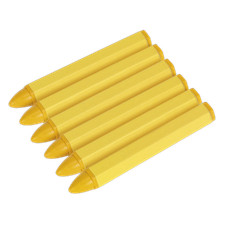 Sealey Tyre Marking Crayon 100mm Works on Any Surface - Yellow Pack Of 6 TST14
