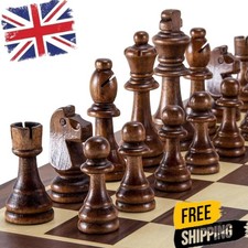 32PCS Wooden Chess Pieces Set