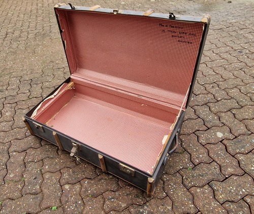 Steamer trunk bentwood - bentwood, vintage