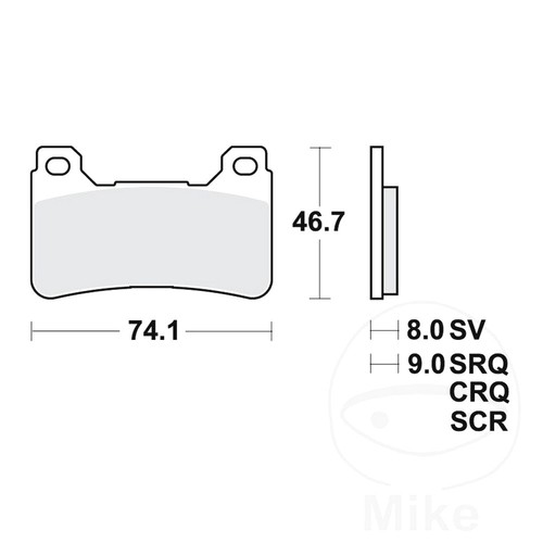 Trw brake pads carbon - carbon, crq