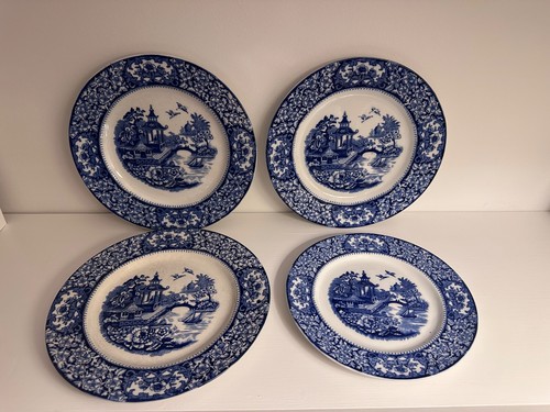 Olde alton ware blue plates - olde,