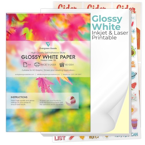 White glossy label inkjet - label,