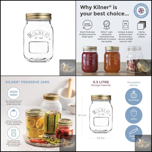 Kilner preserve jar 5l - kilner, 0.5l