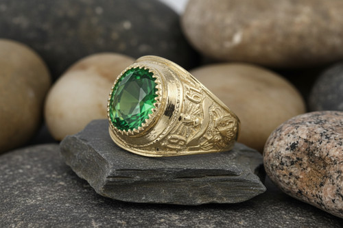 Solid gold college ring - solid,