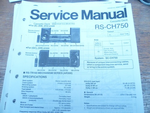 Technics ch750 cassette - technics, rs-ch750