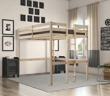 Loft Bunkbed Double 4ft 6 solid pine High Sleeper bunk bed - HEAVY DUTY (EB65)