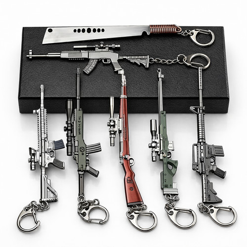 Gun model keychain - "gun, set