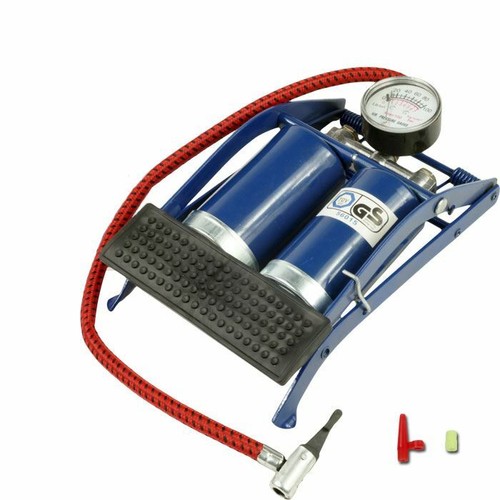 Double barrel foot pump car - barrel,