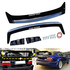 For BMW 3 Series E36 M3 Saloon Coupe Gloss Black Rear Boot Spoiler Wing GT Style