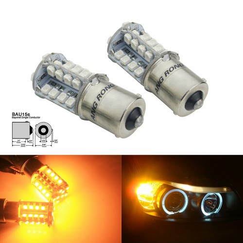 Pair bau15s 581 py21w - py21w, amber