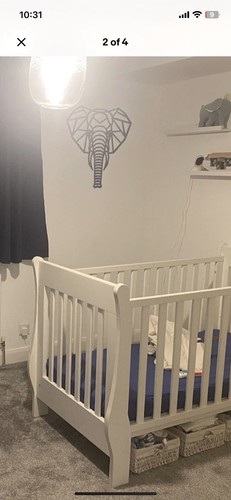 The white company sleigh cot - white,