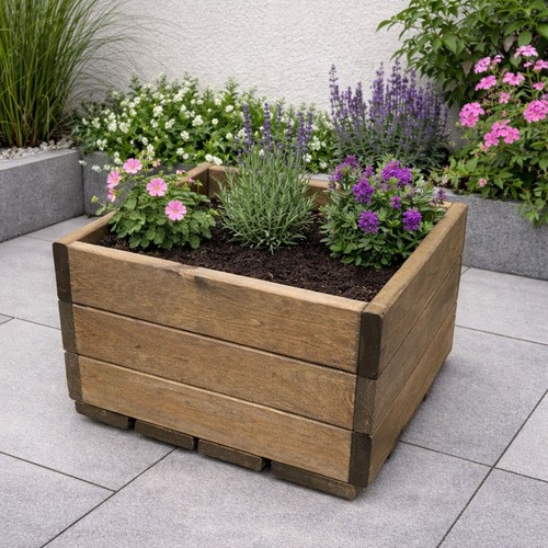 Wooden square garden - wooden,