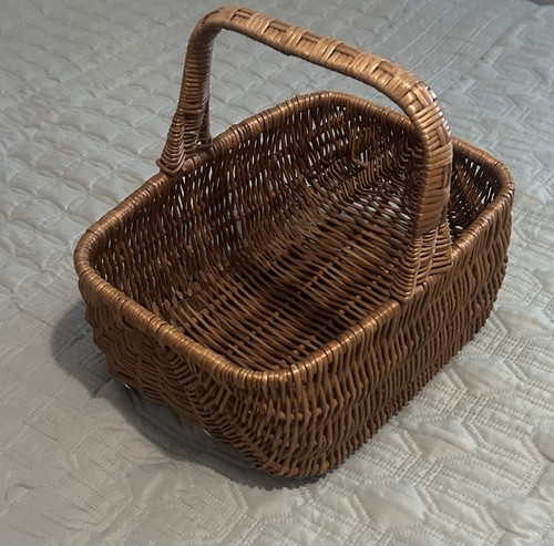 Vintage wicker basket around - vintage,