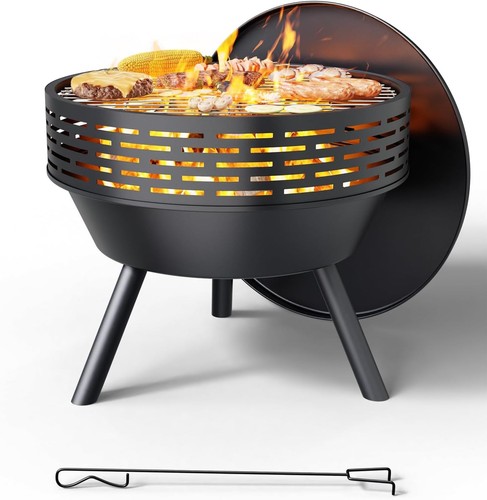 Round wood burning fire - round,