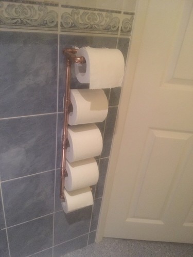 Bog roll holder copper pipe - 5,