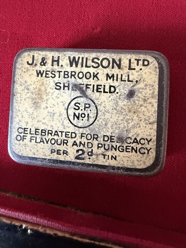 Vintage snuff tin - vintage, h