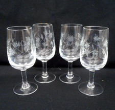 4 vintage sherry glasses -