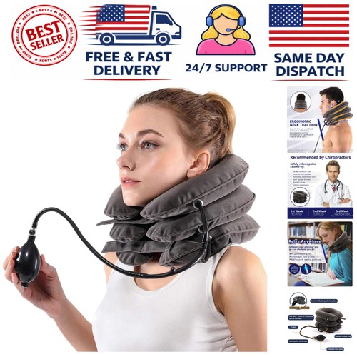 Inflatable neck support brace - neck,