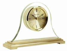 Gold Tone & Glass Napoleon Battery Mantel Clock by London Clock 03150