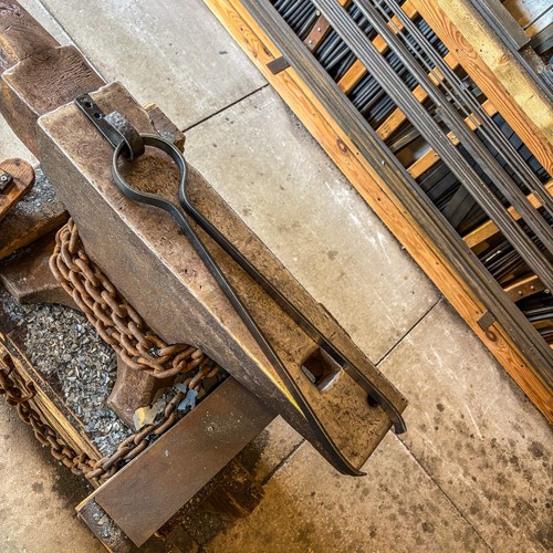 Blacksmith fire tongs hook - blacksmith,