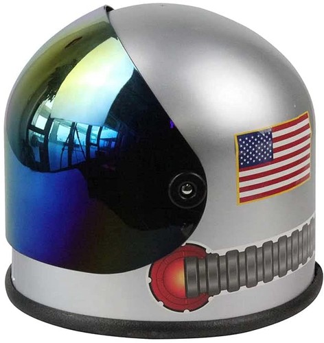 Silver space helmet - space, child