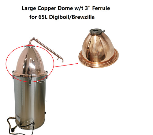 Large copper dome for 65l - copper,