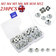 230PCS T Nuts Four Pronged Tee