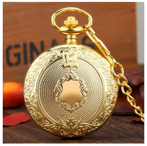 Gold luxury pocket watch with - luxury,
