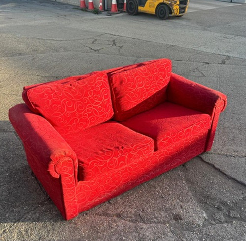 Vintage red sofa bed free - bed,