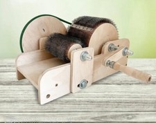 Wooden Drum Carder for wool Fiber Combing Cardings Blending Board Handmade