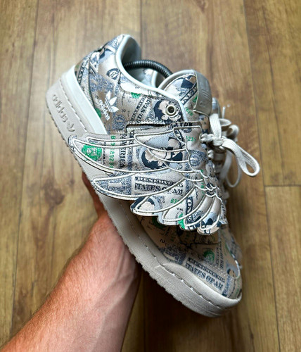 Adidas grey white money print - adidas,