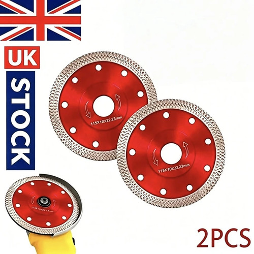 115mm diamond cutting discs - 2x,