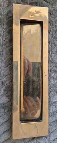 Vintage brass letterbox - vintage,