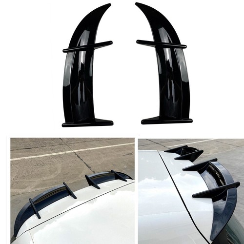 Glossy black rear trunk wing - glossy,